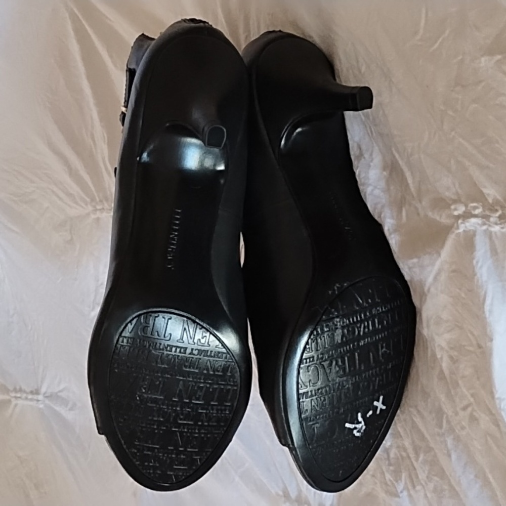 NEW Ellen Tracy Strappy 3" Heel Leather Shoes - Aurly Black SZ 9M - Picture 7 of 8